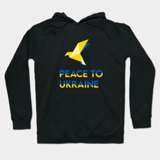 Ukraine support promote peace blue and yellow bird Hoodie